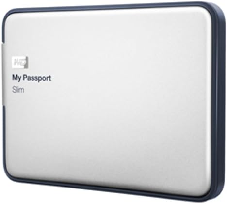 WD My Passport Slim 2TB Portable Metal External Hard Drive USB 3.0 with Auto Backup