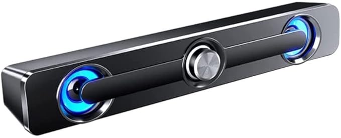 Computer SpeakersComputer Sound Bar USB Powered PC Speakers3.5mm Aux-in Computer Speakers for Desktop Laptops PCs Phones Tablets