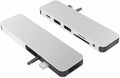 HyperDrive USB-C Hub Adapter Sanho Solo 7-in-1 Type C Dongle for MacBook Pro PC w USB-C Port: USBC 60W Power Delivery USBC 5Gbps Data 4K HDMI microSD/SD Card Reader 2xUSB 3.0 Audio Jack- Silver