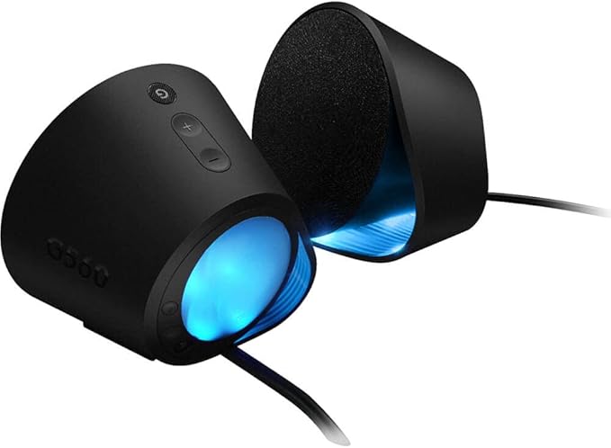 Logitech G560 PC Gaming Speaker System with 7.1 DTS:X Ultra Surround Sound Game Based LIGHTSYNC RGB Two Speakers and Subwoofer Bluetooth USB Immersive Gaming Experience - Black