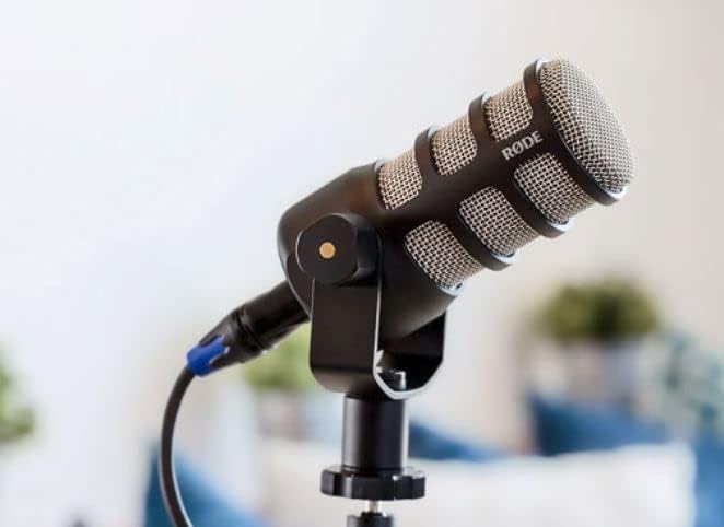 Rode PodMic Dynamic Podcasting Microphones (Pair) with Rode DS1 Microphone Desk Stands TH-02 Studio Podcast Headphones XLR Cables and StreamEye Polishing Cloth