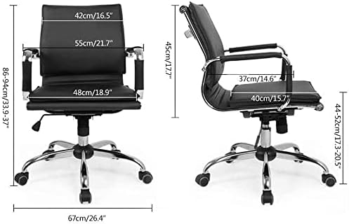 Office Chair Ergonomic Chair Computer Chair PU Gaming Chair Office Chair Conference Chair Gaming Work Chair Backrest Swivel Chair Chair (Color : Brown) Needed
