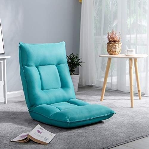 ELEFOCUS Home Folding Meditation Chair 42 Gears Adjustable Backrest Padded Gaming Chair with Hidden Zipper for Balcony(Grün)