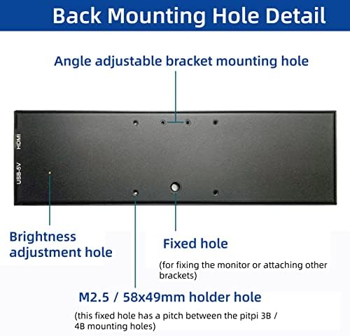 Yunseity 8.8 Inch Monitor 480x1920 LCD 170 Viewing Angle Plug and Play