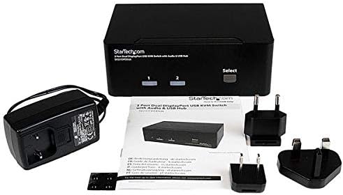 STARTECH.COM 2 Port Dual DISPLAYPORT USB KVM Switch with Audio &amp USB 2.0 HUB