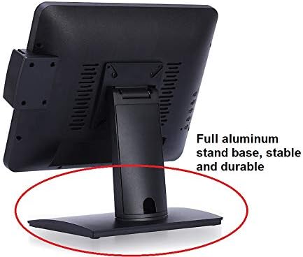 15 Inch 4:3 Ratio 10 Point Projective Capacitive Touch Screen Monitor Touch POS Monitor with MSR Stable Base No Shaking USB Free Driver
