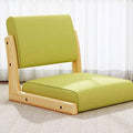 BTZHY Floor Chair Floor Chair Portable Legless Chair with backrest Legless Stool Made of Solid Wood with Comfortable Cotton and Linen Upholstery Portable Single seat Chair