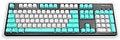 yue 104 Keys Double Shot PBT Translucnt Backlit Keycap OEM Profile Keyset for All Cherry MX Switches Mechanical Gaming Keyboards Standard ANSI Layout 108 104 87 TKL 60% (Blue White)