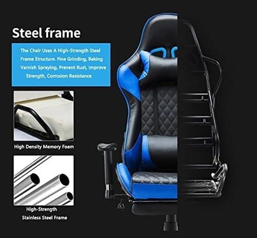 Ergonomic Gaming Chair High-Back Reclining Computer Chair with Footrest Adjustable Lumbar &amp Armrests 350lbs Support