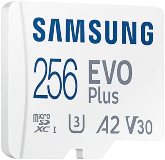 Samsung Evo Plus microSD SDXC U3 Class 10 A2 Memory Card 130MB/s with SD Adapter 2021 (256GB)