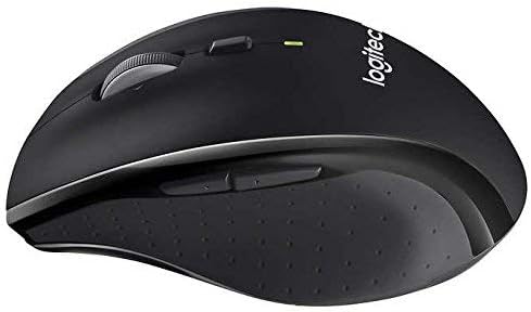 Logitech M705 Wireless Marathon Mouse for PC - Long 3 Year Battery Life Ergonomic Shape with Hyper-Fast Scrolling and USB Unifying Receiver for Computer and Laptop - Black (Renewed)