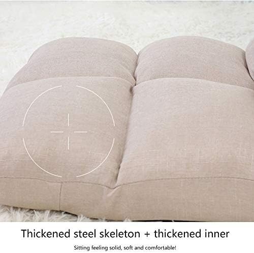 ELEFOCUS Folding Single Sleep Independent Liner Lazy Leisure Sofa Removable and Washable Computer Bed Chair(Rosa)