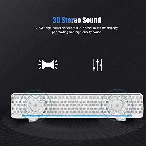 Speaker Mini Speaker USB Speaker PC Stereo Lightweight Wired LED Soundbar Speaker Soundbar Soundbox 3.5mm Audio Jack Compatible with PC Computer Tablet TV for Office Home Home Theater