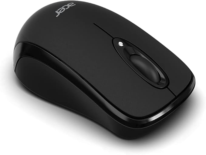 acer Bluetooth Optical Black Mouse | 1000DPI | Windows PC and Certified Works with Chromebook | Fully Covered in a Silver Ion Protected Body