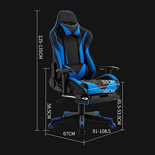 Office Chair Gaming Chair Computer Chair Gaming Chair Safe Durable Office Chair Ergonomic Leather Comfortable Chair for Game Computer Chairs (Color : White)