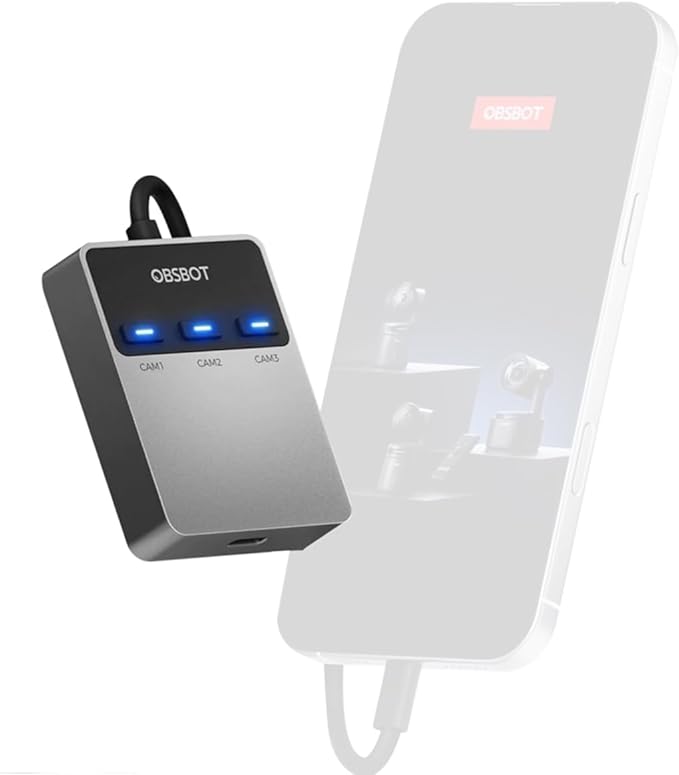 OBSBOT Wireless Multi-Cam Connector Compatible for Tail 2 Tail Air Smartphones &amp Tablets with USB-C Interface