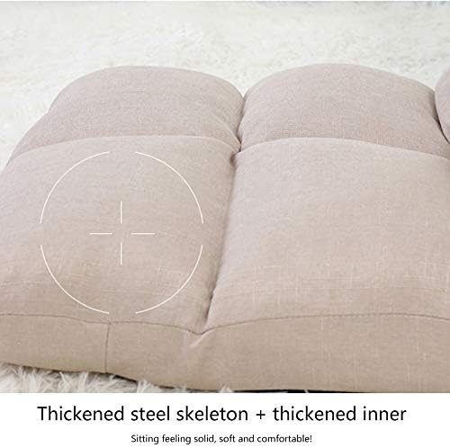 Floor Chair Floor Chair Folding Single Sleep Independent Liner Lazy Leisure Sofa Removable and Washable Computer Bed Chair 5 Levels Adjustable Simple Meditation Chair (Color : Light Blue)
