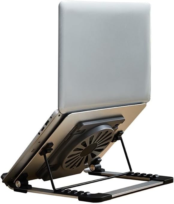 JSEIAJB Laptop Cooling and Silent Fan Aluminum Alloy Base Bracket(Gray)
