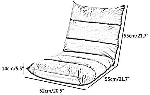 ELEFOCUS Meditation Chair with Backrest Folding Computer Chair on Bed Removable and Washable Small Sofa 5 Gears Adjustable(Yellow)