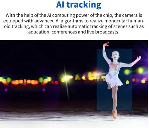 AI Auto Tracking PTZ Camera20X Optical+16X Digital Zoom IP Live Streaming Camera FHD 1080P 60FPS PoE LAN USB3.0 PoE HDMI Outputs for Church Services Worship Corporate EducationRP-HD66A-20