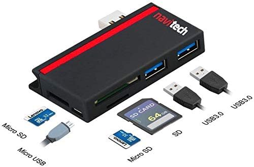 Navitech 2 in 1 Laptop/Tablet USB 3.0/2.0 HUB Adapter/Micro USB Input with SD/Micro SD Card Reader Compatible with HP ZBook Studio G5 15.6 4K | HP ZBook Studio G5 15.6 FHD Mobile Workstation