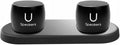 Fashionit U Pro - Mini Bluetooth Speaker Set U Pro TWS Wireless Speakers with Charging Tray | Portable Small Speakers with Surround Sound for Travel Shower Beach Car | Black