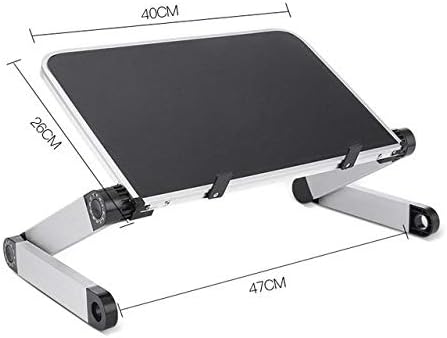 Aluminum Alloy Laptop Portable Foldable Adjustable Laptop Desk Computer Table Stand Tray Notebook PC Folding Desk Table(Small)
