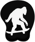 Mousepad Bigfoot Skateboarding Sasquatch Ergonomic Wrist Support Non-Slip Base Mouse Mat with Wrist Rest Computer Mousemat for Desk Work Accessories Pad