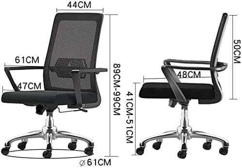 Office Chair Ergonomic Computer Desk and Chair Office Chair High Back Mesh Gaming Chair Lift Swivel Chair Work Chair Game Chair Chair (Color : Black) Needed