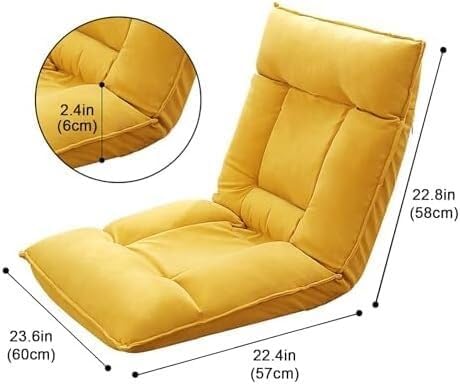 ELEFOCUS Lazy Sofa Couch Padded Sleeper Bed Couch Recliner. for Napping Reading and Meditation(Light Gray)