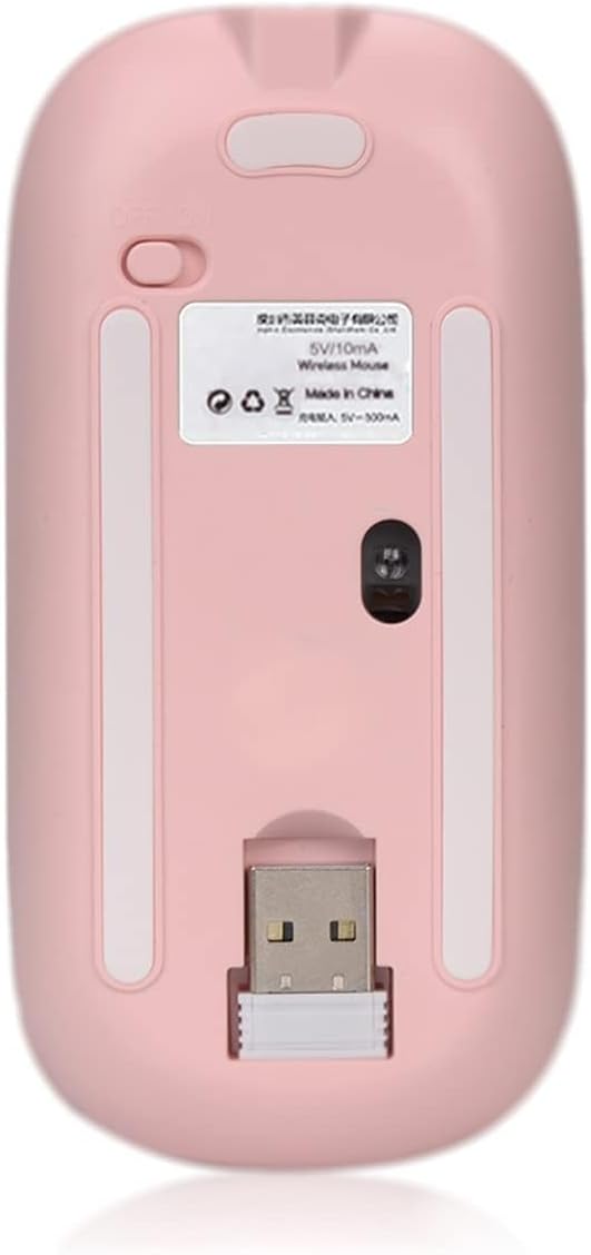 Bling Luxury Crystal Rhinestone Wireless Mouse Sparkly Computer Mouse with USB Receiver for Girls Bedazzled Leopard Mice for Notebook PC Laptop MacBook - Pink