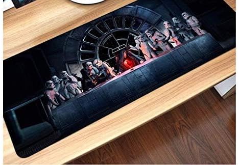 Starwars Large New Gaming Mouse Pad XXL Size (400mm800mm2mm) Extended Mouse Mat/Desk Pad with Non-Slip Rubber Base Special-Textured Surface for Keyboard and Mouse (90x40 Star Wars)