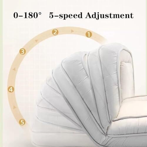 ELEFOCUS Adjustable Bean Bag ChairMulti-Function Folding Tufted Soft with Filler Couch Bed Chaise Lounge Indoor(C)