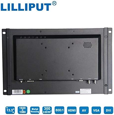 LILLIPUT 13.3 inch LED Displays TK1330-NP/C/T Full HD Industrial Capacitive Touch Monitor with HDMI VGA DVI &amp A/V inputs
