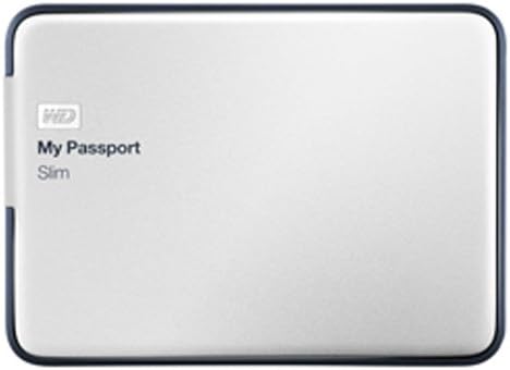 WD My Passport Slim 2TB Portable Metal External Hard Drive USB 3.0 with Auto Backup