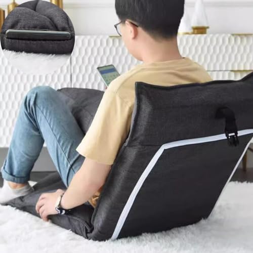 BTZHY Floor Chair Foldable Floor Chair with Backrest Lazy Sofa Meditation Chair Window Chair with Adjustable Backrest and Headrest Floor Chair for Adults for Reading Games Meditation (/Yellow)