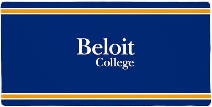 Beloit College Buccaneers Primary Logo Stripes Large Gaming Mouse Pad Desk Mat with Stitched Edges Non-Slip Base for Gamer Home and Office 31.5 x 15.7