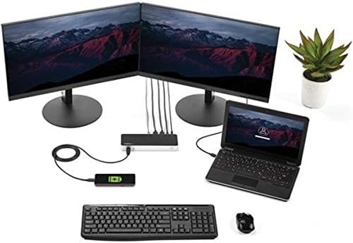 StarTech.com Dual Monitor USB C Docking Station with 60W Power Delivery for Windows Laptops - USB C to HDMI or DVI - USB 3.1 Gen 1 Type C w/ Charging - Thunderbolt 3 Compatible (MST30C2HHPD) Black