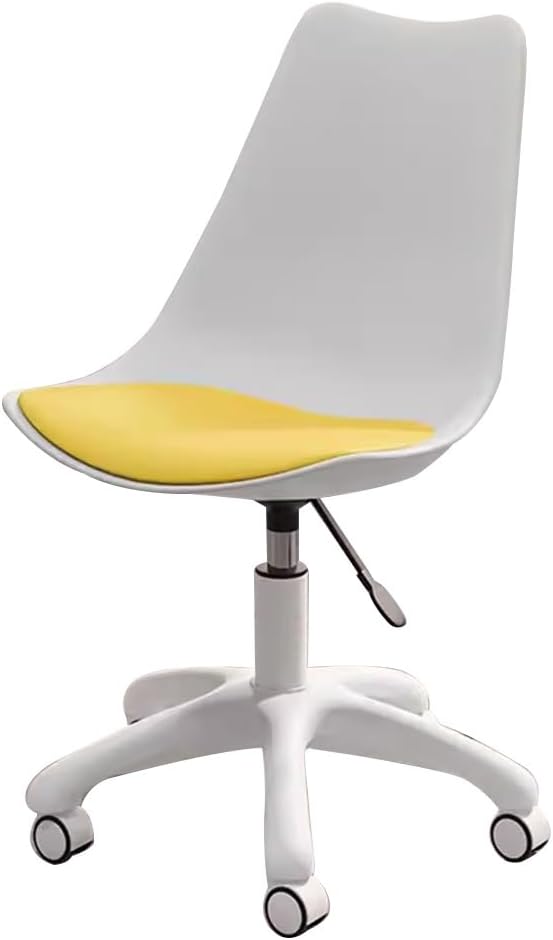 Home Office Desk Chairs Gaming Computer Chair With Wheels Accent Chairs Swivel Makeup Chair Dormitory College Students Study Backrest Chair For Bedroom Living Room Balcony ( Color : Yellow )