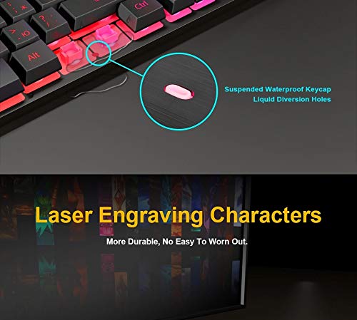 Gaming Keyboard Wired Mechanical Keyboards RGB Backlit USB 104 Keycaps Computer Game Ergonomic Russian Keyboards