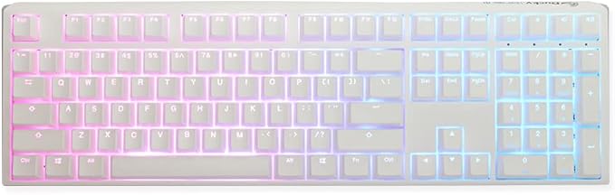 Ducky One 3 Pure White Hotswap RGB Mechanical Keyboard (Cherry MX Brown)