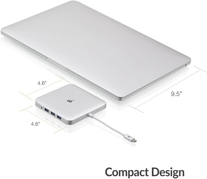 IOGEAR Compact USB-C Docking Station with Power Pass-Thru (GUD3C03)
