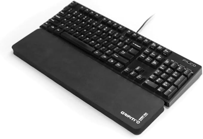 GRIFITI Fat Wrist Pad Set 14 X 4 X 0.75 Inch and 8 x 4 Inch Mouse Pad Computer Keyboard Rest Support for Tenkeyless Ergonomic Gaming Wrists Rests Pads - Desk Resting Accessories for Carpal Tunnel