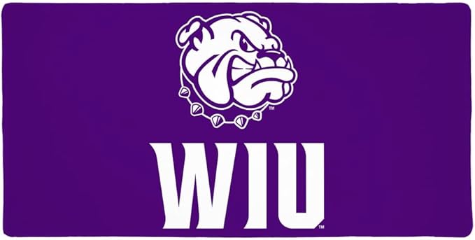 Western Illinois University Leathernecks Logo Large Gaming Mouse Pad Desk Mat with Stitched Edges Non-Slip Base for Gamer Home and Office 31.5 x 15.7
