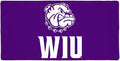 Western Illinois University Leathernecks Logo Large Gaming Mouse Pad Desk Mat with Stitched Edges Non-Slip Base for Gamer Home and Office 31.5 x 15.7