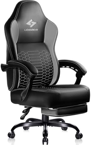 Gaming Chair 400lb Weight Capacity Ergonomic Video Game Chair with Footrest Racing Style Computer Chair with Headrest and Lumbar Support
