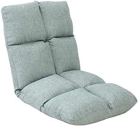 Floor Chair Floor Chair Folding Bed Chair Removable and Washable Single Lounger Sofa 5-Speed Adjustment Floor Sofa for Balcony Bay Window (Color : Dark Blue)