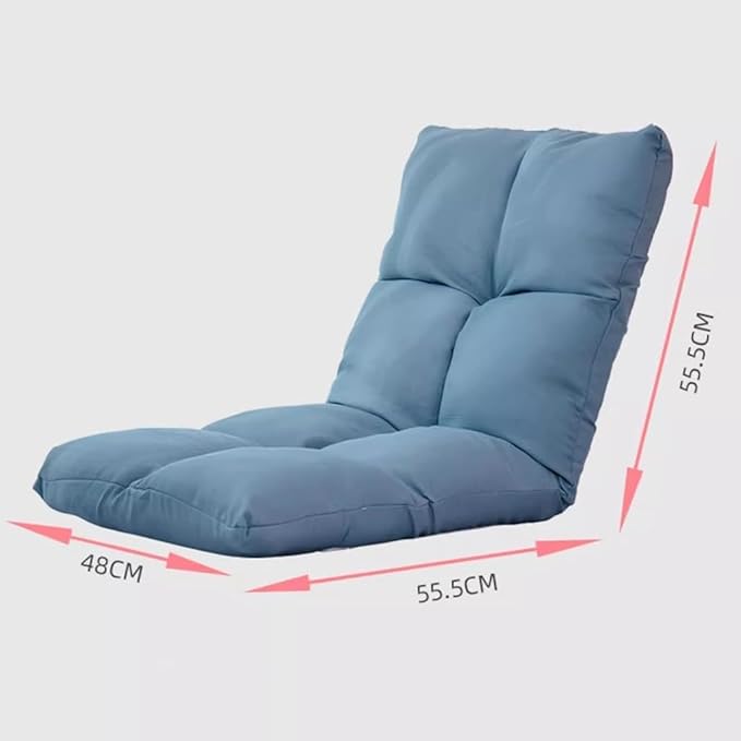 ELEFOCUS Adjustable Ergonomic Floor Chair Recliner 6 Angles Memory Foam Lounger Armless Gaming Sofa for TV Reading(Beige)