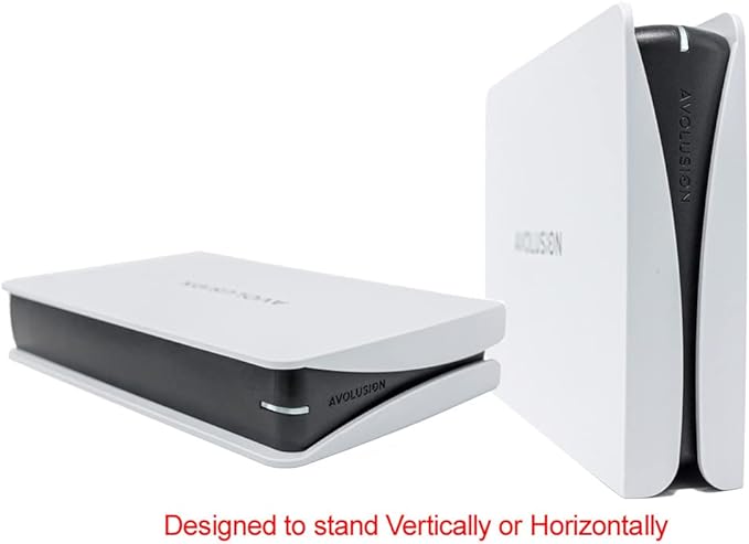 Avolusion PRO-5Y (White) 8TB USB 3.0 External Gaming Hard Drive for PS5 / PS4 Game Console (Renewed)