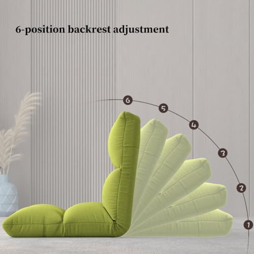 BTZHY Floor Chair Floor Chair with Backrest Foldable 6-Position Lazy Sofa Meditation Chair Window Chair for Adults Floor Chair Gaming Folding Lazy Sofa Chair for Living Room Bedroom(/Gray)